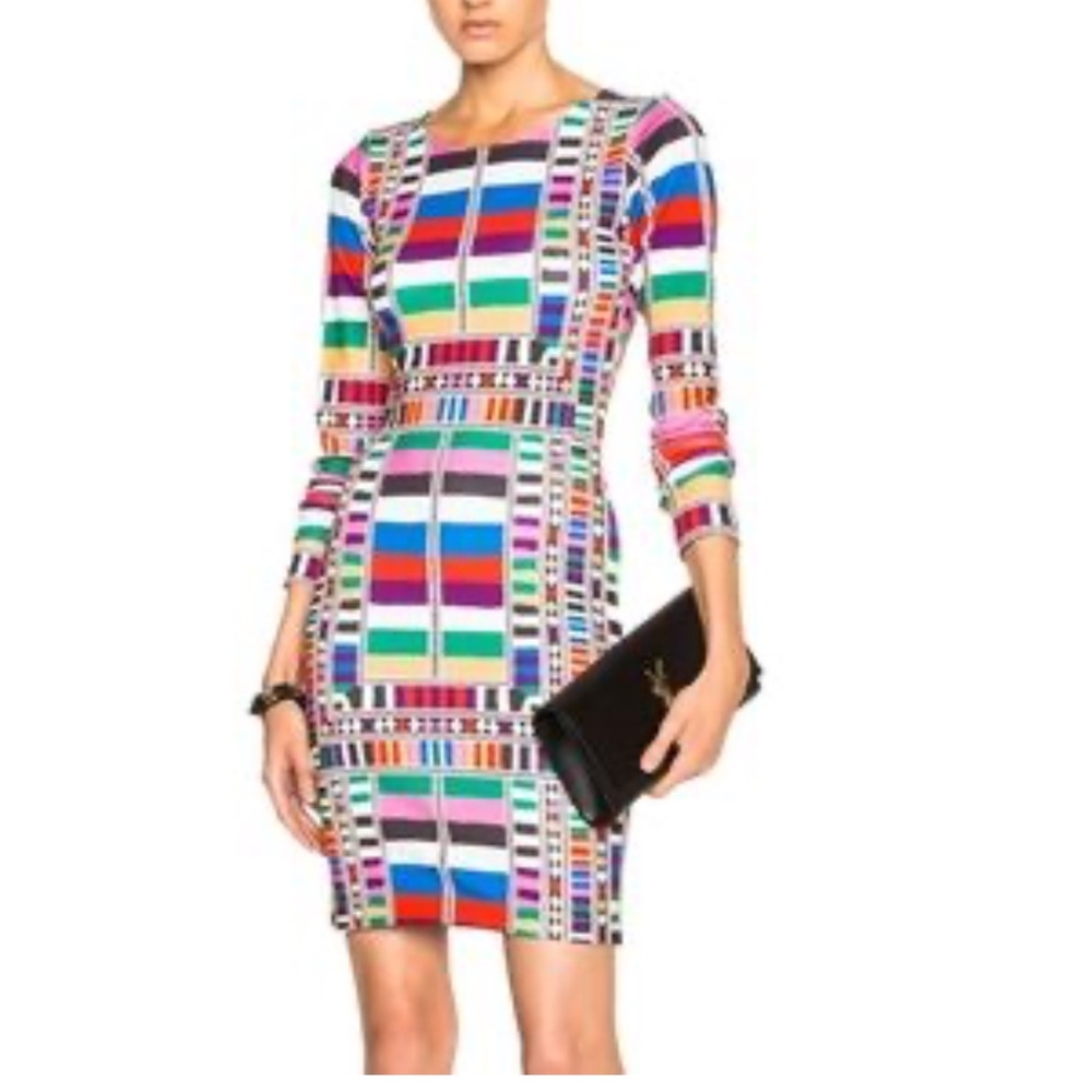 Mara Hoffman Geometric Riser Rainbow
Fitted Long Sleeve Mini Dress Sz Small